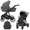 kunert arizo graphite black frame 2 in 1 stroller