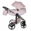 Close-up of the carrycot on Junama Enzo Pink stroller with premium detailing