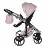 Swivel front wheels with locking mechanism on Junama Enzo Pink stroller