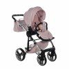 Upright seat position on Junama Enzo Pink stroller designed for active toddlers