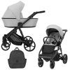 kunert arizo grey black frame 2 in 1 stroller