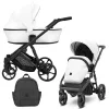 kunert arizo white eco black frame 2 in 1 stroller