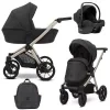 kunert brav black eco champagne frame 3 in 1 stroller