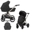 kunert brav black champagne frame 2 in 1 stroller main view