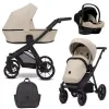 kunert brav cream black frame 3 in 1 stroller