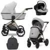 kunert brav grey champagne frame 3 in 1 stroller
