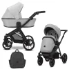 kunert brav grey black frame 2 in 1 stroller