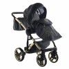 Carrycot with protective leg cover on Junama Enzo Black stroller