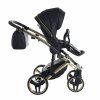 Upright seating position on Junama Enzo Black stroller for toddler use