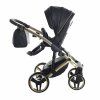 Suspension and gel wheel system on Junama Enzo Black stroller