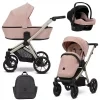 kunert brav pink champagne frame 3 in 1 stroller