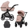 kunert brav pink black frame 2 in 1 stroller