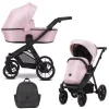 kunert brav pink eco black frame 2 in 1 stroller