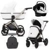 kunert brav white eco champagne frame 3 in 1 stroller