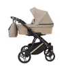 kunert lazzio premium beige 12 copper frame 2 in 1 stroller side view