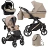kunert lazzio premium beige 12 copper frame 3 in 1 stroller