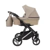 kunert lazzio premium beige 12 silver frame 2 in 1 stroller side view