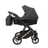 kunert lazzio premium black 11 copper frame 2 in 1 stroller side view