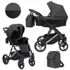 kunert lazzio premium black 11 silver frame 2 in 1 stroller