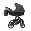 kunert lazzio premium black 11 silver frame 2 in 1 stroller side view