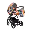 kunert lazzio premium coloured 01 silver frame 2 in 1 stroller front view