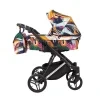 kunert lazzio premium coloured 01 silver frame 2 in 1 stroller side view