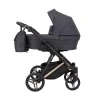 kunert lazzio premium dark grey 08 copper frame 2 in 1 stroller side view