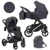 kunert lazzio premium dark grey 08 silver frame 2 in 1 stroller