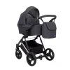 kunert lazzio premium dark grey 08 silver frame 2 in 1 stroller front view