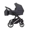 kunert lazzio premium dark grey 08 silver frame 2 in 1 stroller side view