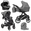 kunert lazzio grey 06 silver frame 3 in 1 stroller
