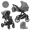 kunert lazzio grey 06 silver frame 2 in 1 stroller