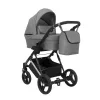 kunert lazzio grey 06 silver frame 2 in 1 stroller front view