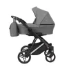 kunert lazzio grey 06 silver frame 2 in 1 stroller side view