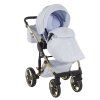Junama Enzo Blue Gold stroller configured with sport seat unit