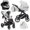 kunert lazzio premium light grey 09 silver frame 3 in 1 stroller