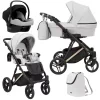 kunert lazzio premium light grey 09 copper frame 3 in 1 stroller
