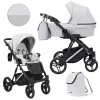 kunert lazzio premium light grey 09 silver frame 2 in 1 stroller
