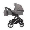 kunert lazzio premium mocca 10 silver frame 2 in 1 stroller side view