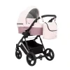 kunert lazzio premium pink 15 silver frame 2 in 1 stroller front view