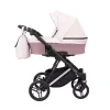 kunert lazzio premium pink 15 silver frame 2 in 1 stroller side view