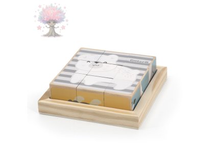 Dřevěné kostky zvířátka 1