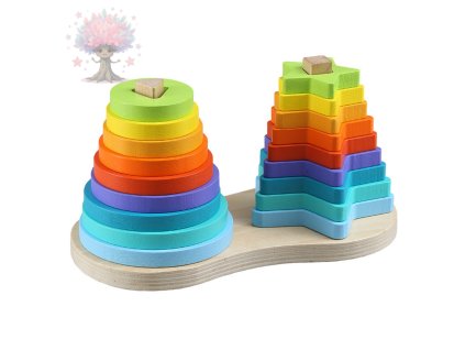 Duhová stavebnice dřevěná