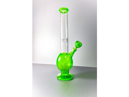Skleněný ice bong s bankou zelený 35 cm