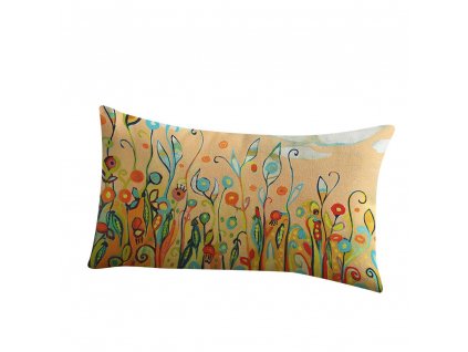 3 30x50 cm Country Style Flower Bird Pattern Waist Pillowcase Printing Bed Home Festival Pillow Cover 45