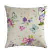 4 Retro Style Print Pillow Ddustproof Cover Home Textiles Single sided Color Printed Flower Series Linen Cushion