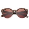 Brown bamboo semi rimless sunglasses women 201 variants 16
