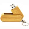 Carbonized bamboo jaster wooden rotatable usb flash drive variants 0