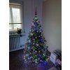umely vanocni stromecek jedle lux s bilymi konci