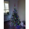 umely vanocni stromecek jedle lux s bilymi konci
